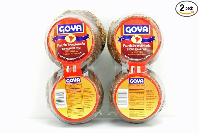 Goya Panela Fraccionada Brown Sugar Cane 1lb Pack of 2, Baking Staple | Kitchen and Baking Staple, Everyday Cooking Essential, For Parties Gatherings and Gifts, Satisfying Flavor in Every Bite