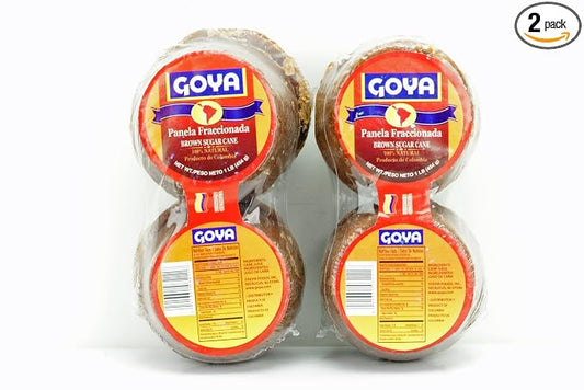 Goya Panela Fraccionada Brown Sugar Cane 1lb Pack of 2, Baking Staple | Kitchen and Baking Staple, Everyday Cooking Essential, For Parties Gatherings and Gifts, Satisfying Flavor in Every Bite