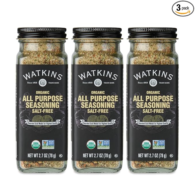 Watkins Organic All Purpose Seasoning Salt Free, 2.7 Ounce, 3-Pack