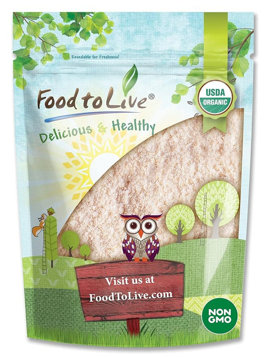 Food to Live Organic Red Lentil Flour, 12 Ounces – Non-GMO, Finely Ground, Pure, Raw, Vegan, Keto, Bulk, Baking Flour for Pizza, Pasta and Lasagna