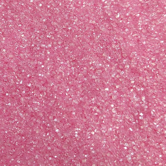 Pink Sprinkles for Baking, Pink Sanding Sugar Crystals, 4.23 ounces Edible Sparkling Coarse Sugar Sprinkles for Cake Decorating, Cupcake Topper, Cookie Toppings, Wedding Birthday Christmas Supplies
