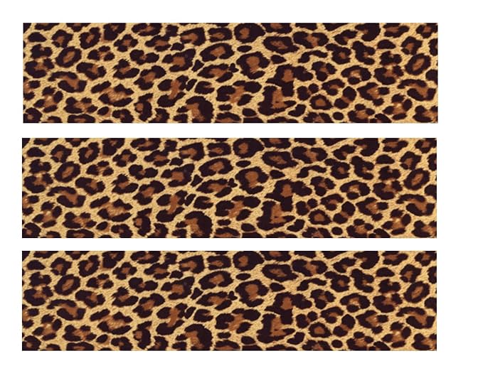 Dark Leopard Edible Icing Image Cake Border Strips Decoration Frosting Sheet Strips 3 Strips 2.5x10.5 Inchs per sheet