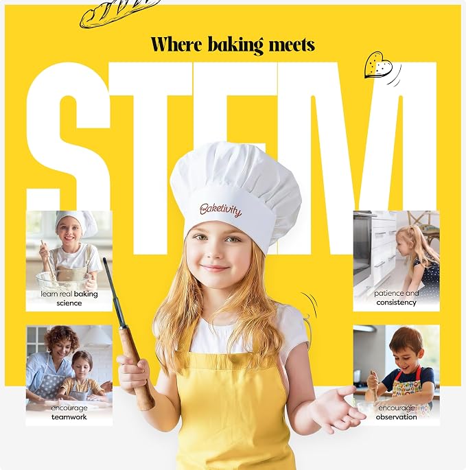 Baketivity Sourdough Bread Loaf Kit for Beginners – Sourdough Making Kit with Scoring & Baking Tools – Family Activity to Learn Artisan Bread at Home, Birthday Gift for Kids