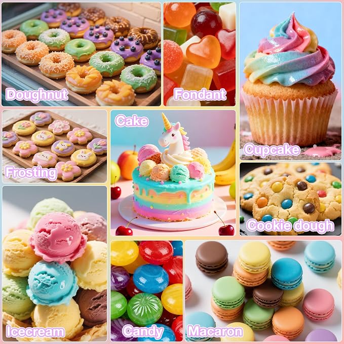 Food Coloring Liquid 25mlx10 Colors for Baking,Cherrysea Food Grade Cake Food Coloring Set for Halloween, Fondant, Cookies, Icing, Easter Egg Dessert Decorating Making DIY Supplies Kit