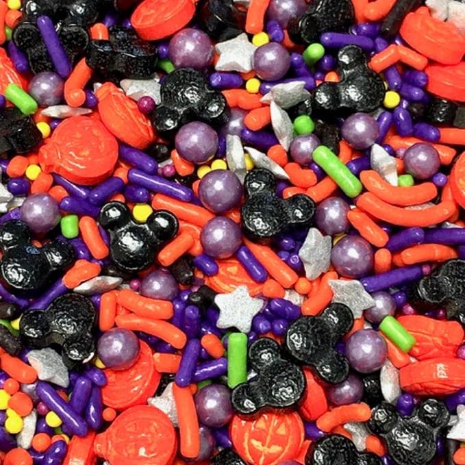 COOL MOM SPRINKLES Halloween Mouse Sprinkles (4 oz.) – Themed Sprinkles for Decorating Birthday Cakes, Cupcakes, Cookies & Desserts – Mixed in the USA/Gluten-Free (Haunted Mouse)