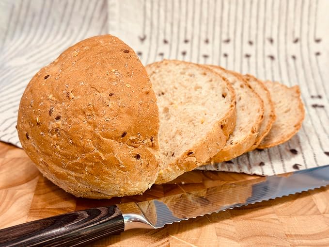 Molibake Onion Bread Mix – Pack of 4 – Premium All-Natural Baking Mix for Bread Machine and Oven – 14 oz – Gourmet Blend with Dried Onion Flakes, Sunflower Seeds, Rye Malt Flour – Easy-to-Use Bread Maker Mix for Homemade Baking
