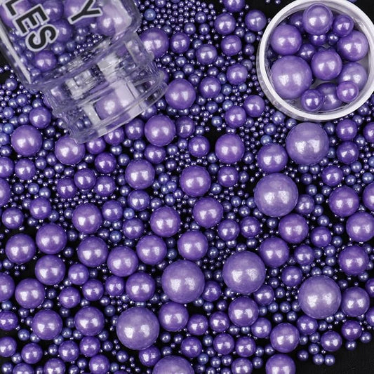 Sprinkles for Cake Decorating, 4.6oz Purple Pearl Sprinkles Mix for Ice Cream, Cupcake, Baking, Cookies, Cake toppings