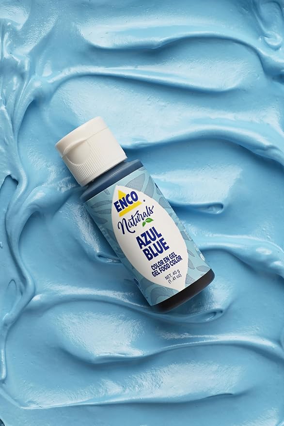 ENCO Natural Food Coloring Gel Blue (1.41 oz) – No Artificial Dyes, Vibrant Colors for Icing, Buttercream & Fondant– Kosher & Vegan Colors – Baking & Cake Decorating