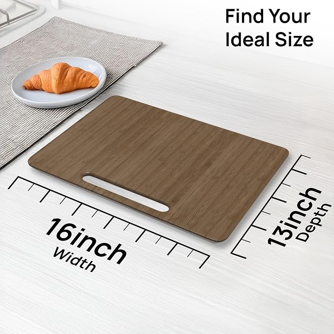 Ibyx Elegant Appliance Slider - Sliding Tray for Coffee Maker & Heavy Kitchen Appliances, Easy Slide, Made of Premium Bamboo, Space-Saving Kitchen Organizer, 40 lb Capacity, Brown - 16 x 13 Inch