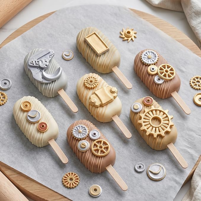 Steampunk Gear Fondant Silicone Mold for Cake Decorating Cupcake Topper Chocolate Candy Gum Paste Polymer Clay