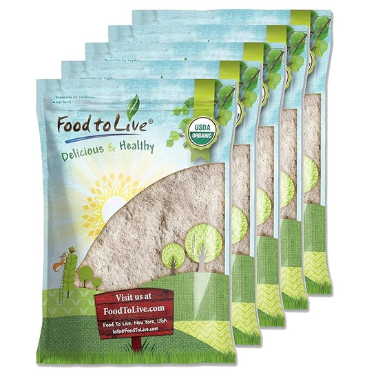Food to Live Organic Barley Flour, 25 Pounds – Non-GMO, Stone Ground from Whole Hulled Barley, Fine, Kosher, Vegan, Bulk. Rich in Fiber. Perfect for Flour Blends. Great for Baking. Product of the USA.