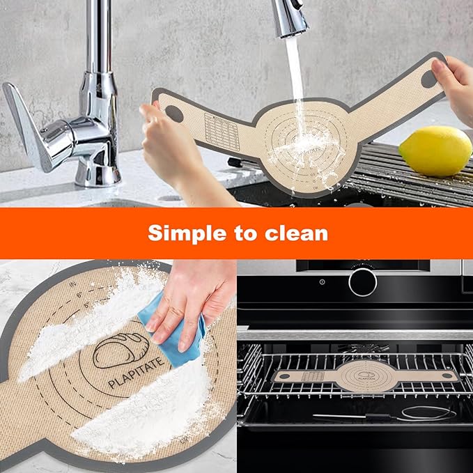 PLAPITATE Silicone Bread Sling Dutch Oven Liner, Non-Stick & Easy Clean Reusable Oval and Round Silicone Bread Baking Mat with Long Handles, Easy to Transfer Sourdough Bread - 2 Gray Set