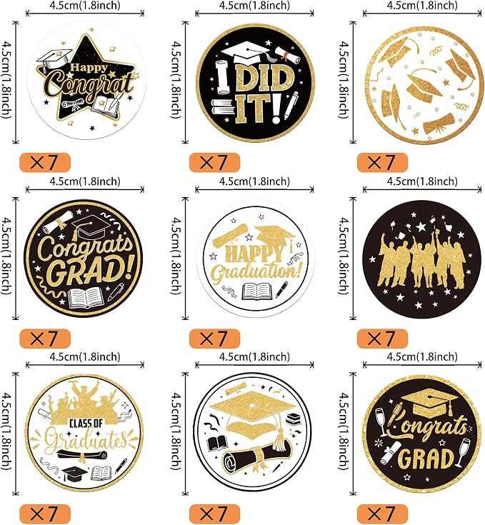 63 PCS Edible 2026 Graduation Cupcake Toppers Wafer Paper Class of 2026 Cake Decorations Edible Diploma Congrats Grad Cap Cupcake Picks for Congratulations 2026 Graduation Theme Party Supplies Gold