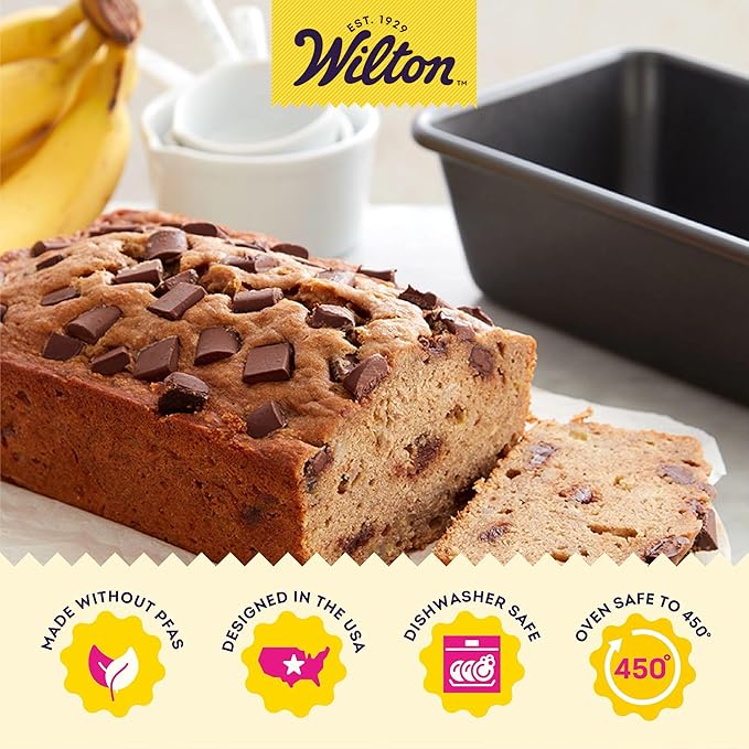 Wilton Platinum Non-Stick Loaf Pan - Stainless Steel Bakeware - Perfect for Baking, Roasting & Cooking - Made without PFAS - Packaging May Vary - 9 x 5 x 2.75 Inches