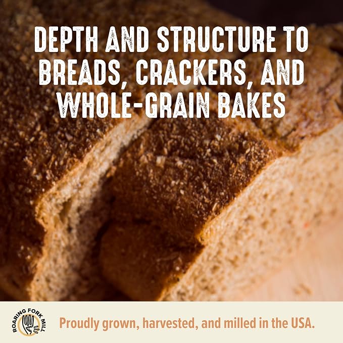 Stone-Milled Rye 00 Flour – USDA Organic & Regenerative Organic Certified Ancient Grain Wheat – Mild Nutty Flavor, Excellent Extensibility for Bread, Pastries & Baking