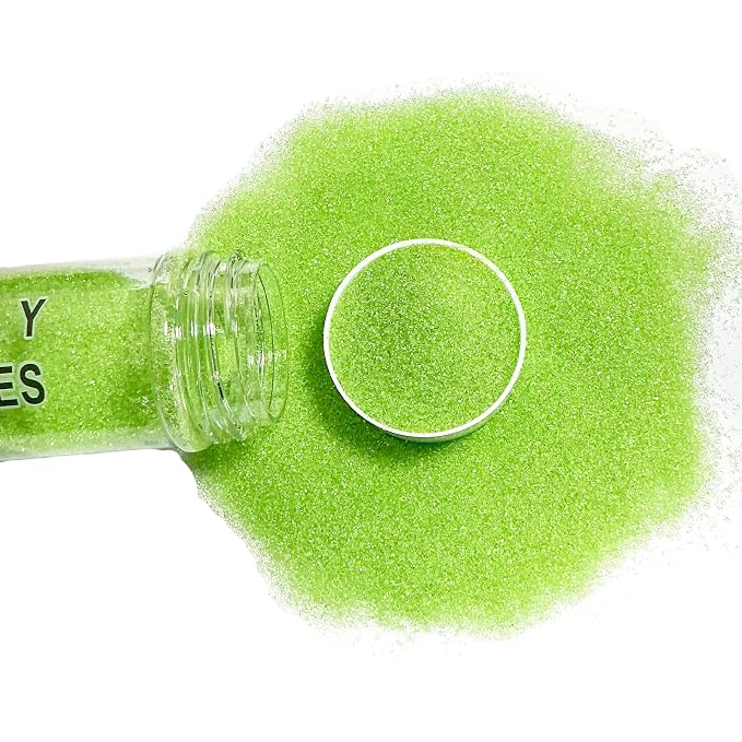 Edible Grass Green Sanding Sugar Sprinkles 142g/ 5.01oz Sugar Crystals for cake decorating Sparkling Crystals for Cakes, Cookies, Cupcakes, Ice Cream Topping and Rimming Sugar