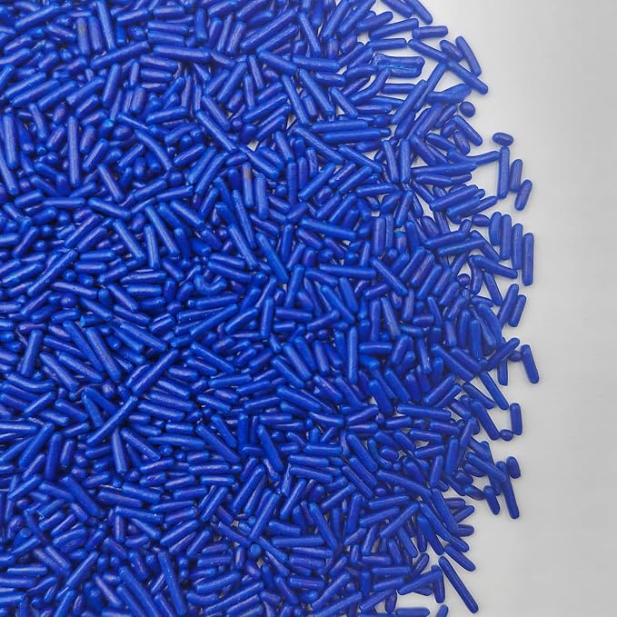 Homankit Navy Blue Jimmies Sprinkles Edible Jimmy Sprinkle Candy Soft Jimmies Toppings for Ice Cream, Cupcake, Cake, Cookie, Dessert Decorating 2.75 Ounces