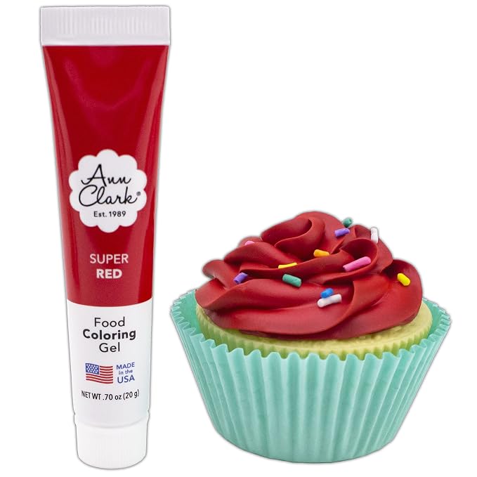 Black and Red Food Coloring Gel Bundle Made in the USA by Ann Clark