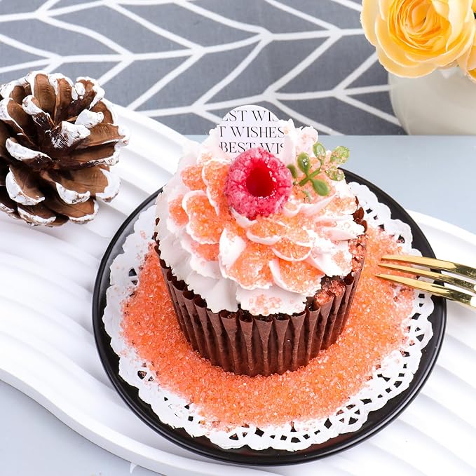Orange Sprinkles Sanding Sugar for Baking, 6.35oz/180g Edible Sparkling Sugar Crystals, Decorating Sugar Sprinkles for Cakes Cupcakes Cookies Ice Cream