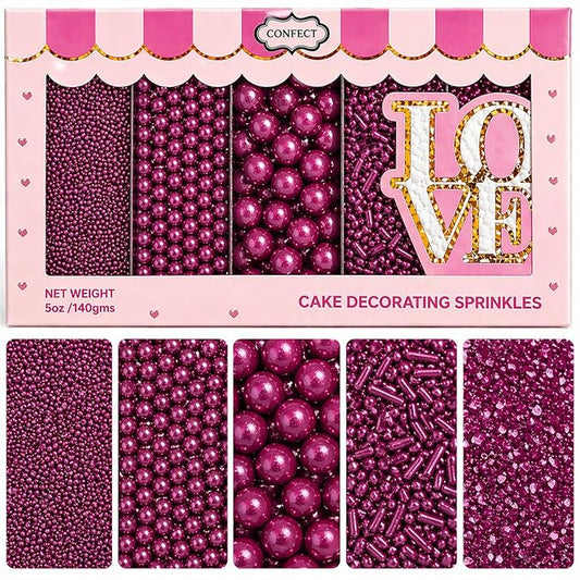 Confect Sprinkles for Cakes & Cupcakes – Birthday Sprinkles – Edible Cake Topping for Cupcakes, Cookies, Desserts – Celebration Baking Decoration – Vegan, Gluten-Free, Nut-Free, Soy-Free, Dairy-Free , Handcrafted Sprinkle – 5 Oz