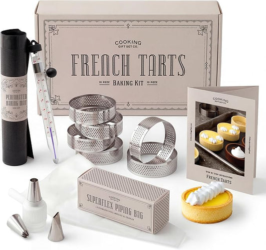 French Tart Baking Set | Mothers Day Unique Baking Gifts Kitchen Baking Supplies Present Food Making Kit For Adults & Parisian Cooking Tools for Pastry Dessert