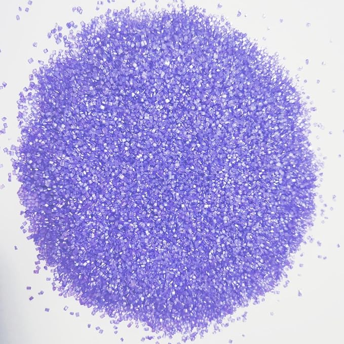HeDeon&Rles Edible Purple Sanding Sugar Crystals for Baking 120g/4.23oz Sparkling Sugar Crystals Cake Cupcake Pancake Ice Cream Top Birthday Wedding Easter Halloween ChristmasCake Decoration