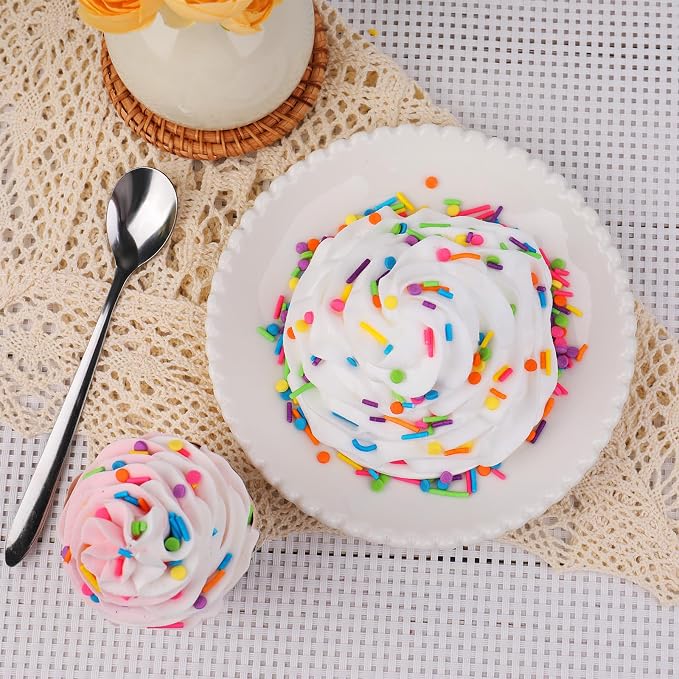 Rainbow Sprinkles for Cake Decorating, Colorful Crispy Jimmies and Confetti Sprinkles for Baking Cake Cupcake Cookies Ice Cream Topping