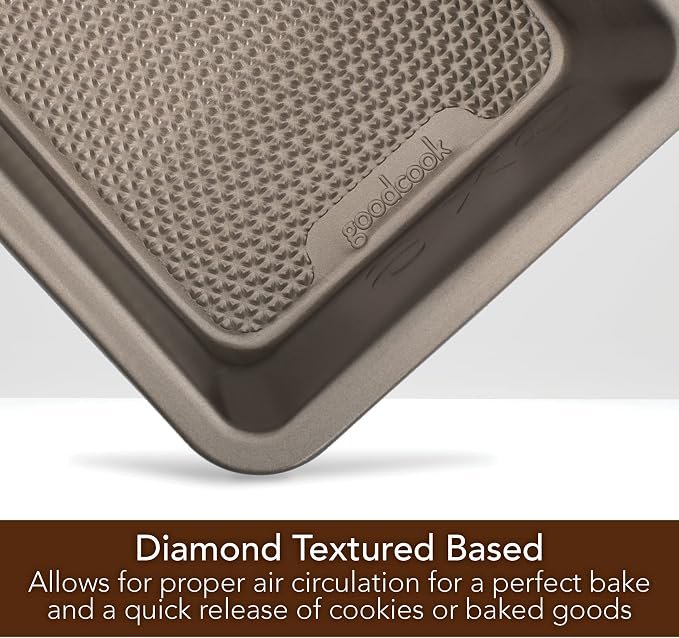 GoodCook Best Ever Nonstick Textured Aluminized Steel Loaf Pan, 9" x 5", Champagne