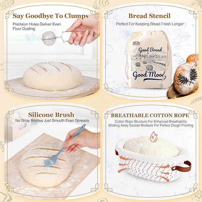 Sourdough Starter Kit, Sourdough Bread Baking Supplies, Sour Dough Starter Kits, Sourdough Tools for Modern Home And Kitchen, Sour Dough Tools, Bread Making Tools Kit, Gifts for Bakers Women Wife Mom