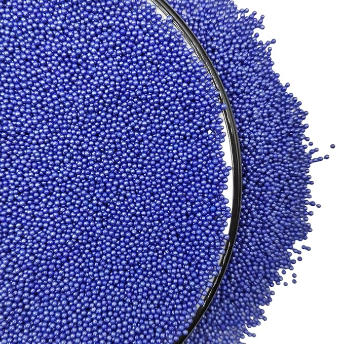 Homankit Royal Blue Nonpareils Sprinkles Edible Cookie Decorations Mini Pearls for Decorating Cake, Baking, Cupcake Toppers, Ice Cream, Donuts 3.88 Ounce