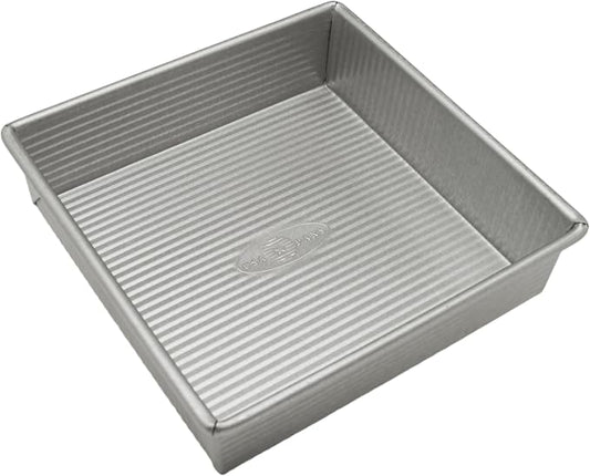USA Pan Bakeware Nonstick Square Cake Pan,8 Inch,Aluminized Steel,(Pack of 6)