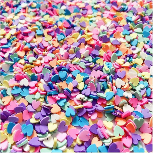100G Fake Sprinkles Polymer Sprinkles Faux Sprinkles Resin Sprinkles Clay Sprinkles For Resin Fake Candy Sprinkles for Nail Art DIY Crafts Cake Phone Case (100G Heart-9)