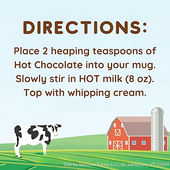 Sillycow Farms Marshmallow Swirl Hot Chocolate | Gluten-Free | Non-GMO | Hot Cocoa Mix with Dutch Processed Cocoa Powder | Made with Real Ingredients | 16.9 oz Glass Bottle (Pack of 2)