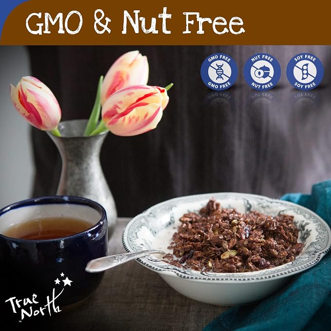 True North Granola – Chocolate Granola Cereal with Dutch-Process Cocoa Powder, Dried Cranberries, Gluten Free, Vegan, All Natural and Non-GMO, Bulk Bag 3 lb.