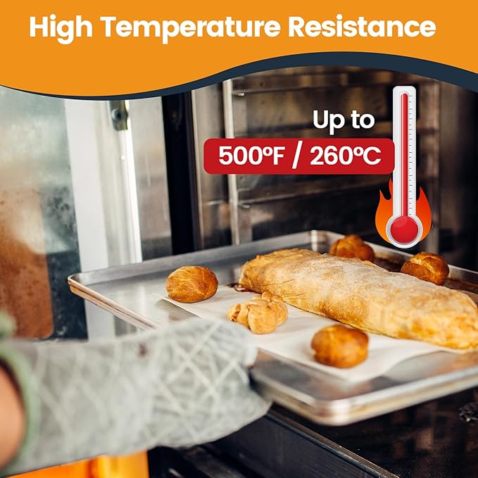 6 Pack Full Size Aluminum Baking Sheet Pan, 26 x 18 in | NSF, Aluminum Commercial Cookie Sheets, Non-Stick, Oven Safe Up to 500℉