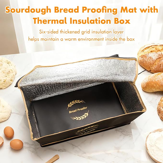 Sourdough Warming Mat with Bread Proofer Warming Box, Sourdough Heating Mat Used to Provide Sufficient Temperature for Bread Proofing, Sourdough Warming, Sourdough Heating, Dough Riser