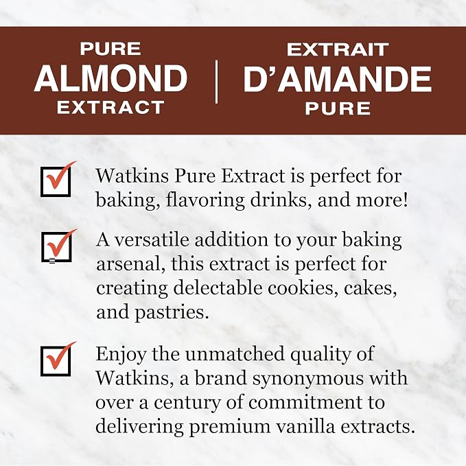 Watkins All Natural Extract, Almond, 2 Fl Oz (Pack of 12) (Packaging may vary)