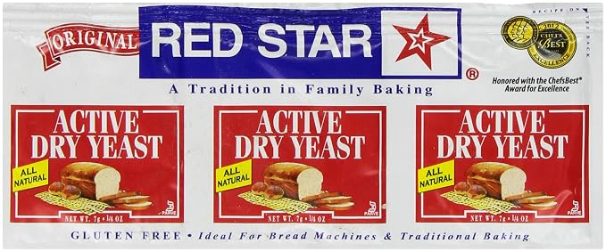 Red Star, Yeast Active Dry Gluten Free 3 Count, 0.75 Ounce