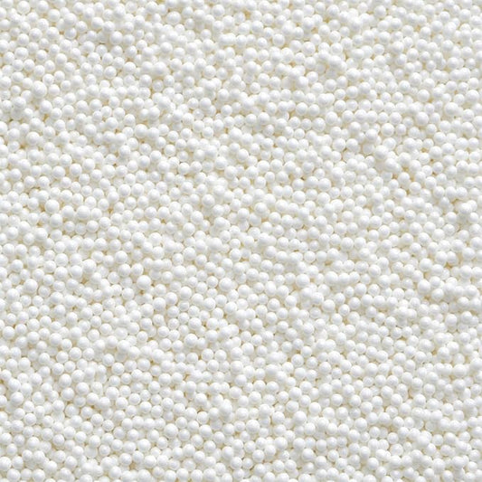 White Nonpareils Sprinkles - 4.6oz Edible 2mm Pearl Sprinkles for Cake Decorating, Cupcake, Cookie, Baking, Donuts, Ice Cream Toppings, Wedding Party Supplies