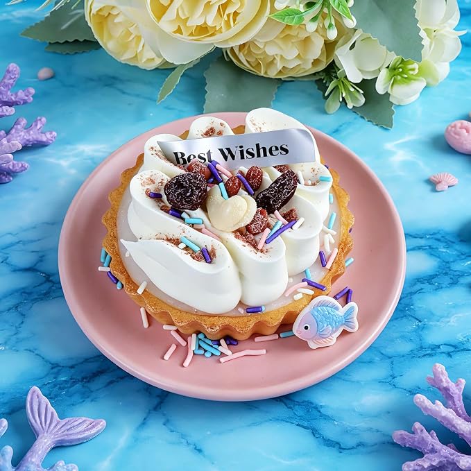 Mermaid Jimmies Sprinkles, Edible Pastel Purple Pink and Blue Sprinkles for Baking Topping, Cupcakes, Cookies, Ice Cream & Cake Decorating, Summer Holiday Wedding Party Supplies