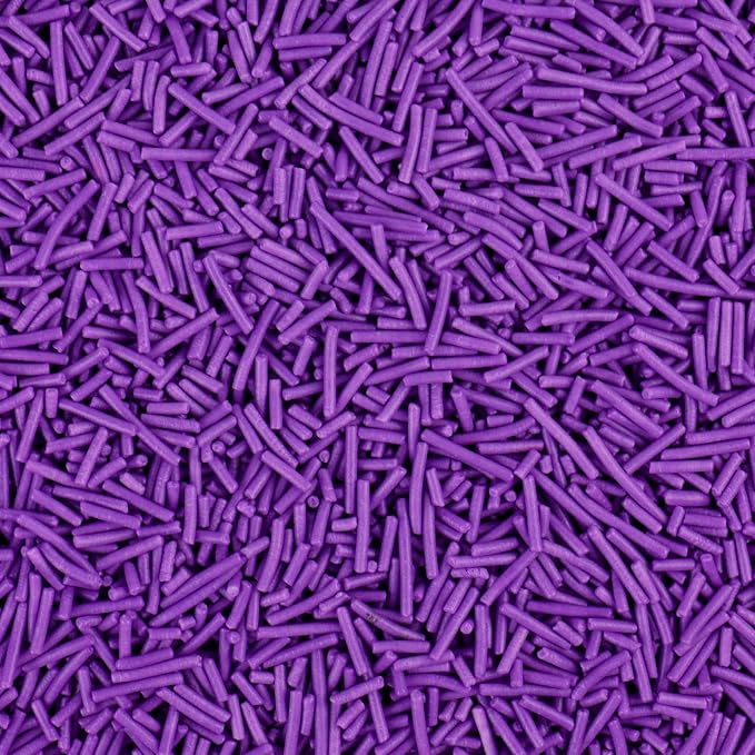Purple Jimmies Sprinkles, Edible Purple Sprinkles for Baking Topping, Cupcakes, Cookies, Ice Cream & Cake Decorating, Halloween Mardi Gras Party Supplies