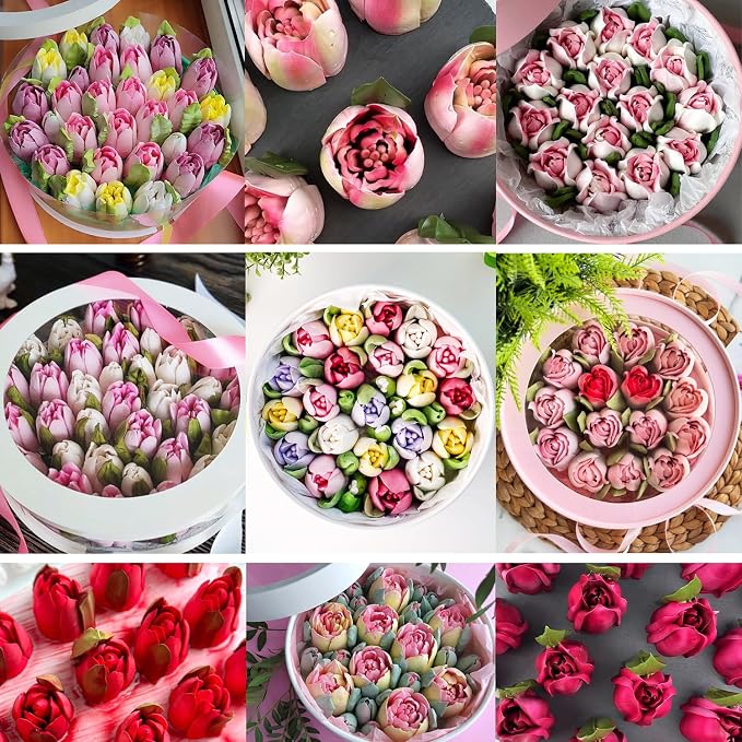 12Pcs Extra Large Russian Piping Tips Set, 304 Stainless Steel Icing Nozzles with 6 Pcs Silicone Cupcake,10 Pastry Bags,Cleaning Brush, Cake Decorating Tools for Cupcake, Cookie, Dessert