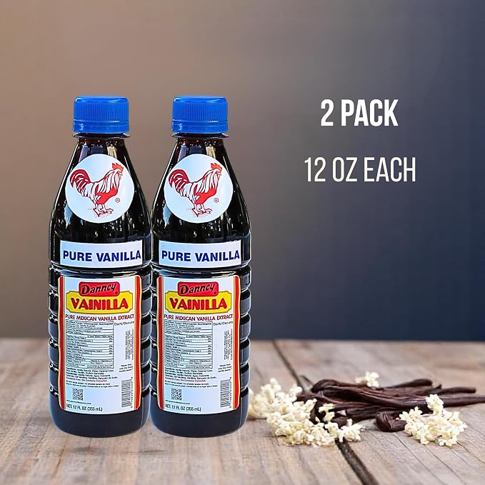 Danncy Vanilla Dark 12 fl oz (355 mL) 2 Pack – Authentic Mexican Vanilla Flavor