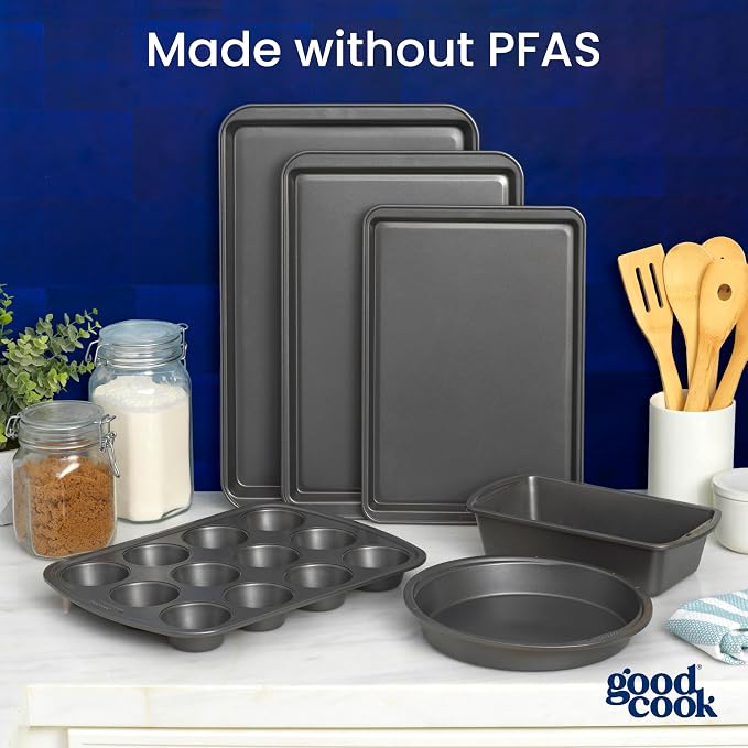 GoodCook Premium Nonstick Divided Baking Pan, 11 x 14-Inch