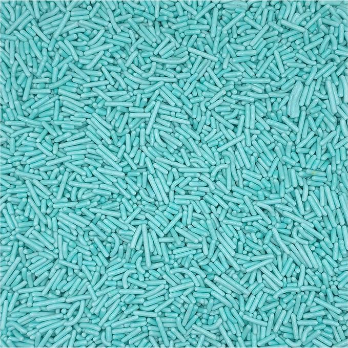 NCS Light Teal Jimmies Edible Sprinkles – Cupcake, Cake & Cookie Decorations, 7 oz