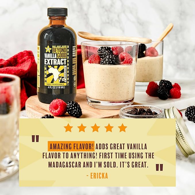 Beyond Good Pure Vanilla Extract | Madagascar | Made from All Natural Bourbon Vanilla Beans | For Baking, Desserts, Home Cooking and Chefs (8 fl oz)
