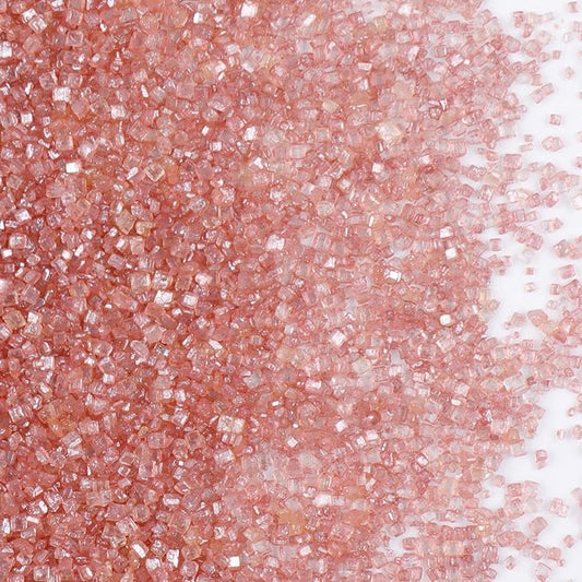 Rose Gold Sanding Sugar Sprinkles - Sparkling Sugar Crystals (130g/4.6oz) | Edible Sugar Sprinkles for Baking Decorations, Cookies, Cupcakes, Cakes, Ice Cream Toppings