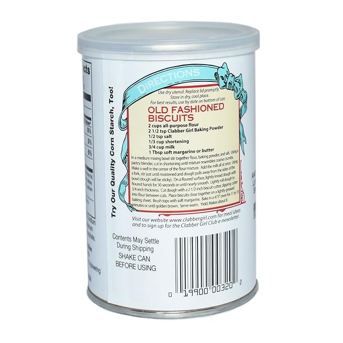 Clabber Girl Double Acting Baking Powder, 8.1 Ounce, (Pack of 2)