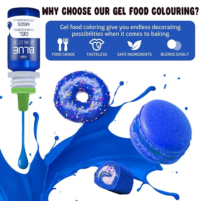 Gel Food Coloring - 4.5oz Vivid Food Coloring Gel for Baking, Cake Decorating, Cookie, Fondant, Macaron - Tasteless Concentrated Edible Food Color Dye for Icing, Slime, Drinks, DIY Crafts (Brown)