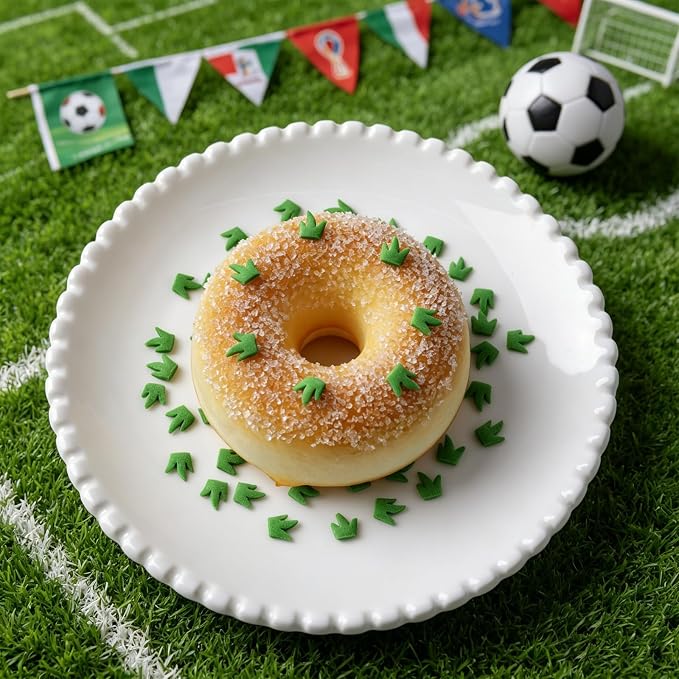Edible Grass Sprinkles for Cake Decorating, Soccer Football Field Green Sprinkles Toppings for Cupcakes, Cookies, Ice Cream, Golf Sports Party Dessert Decorations, 3.4 oz